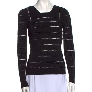 NARCISO RODRIGUEZ Square Neckline Long Sleeve Top